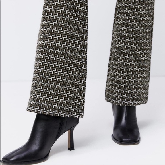 ZARA JACQUARD PANTS BLACK / SAND - Picture 3 of 11